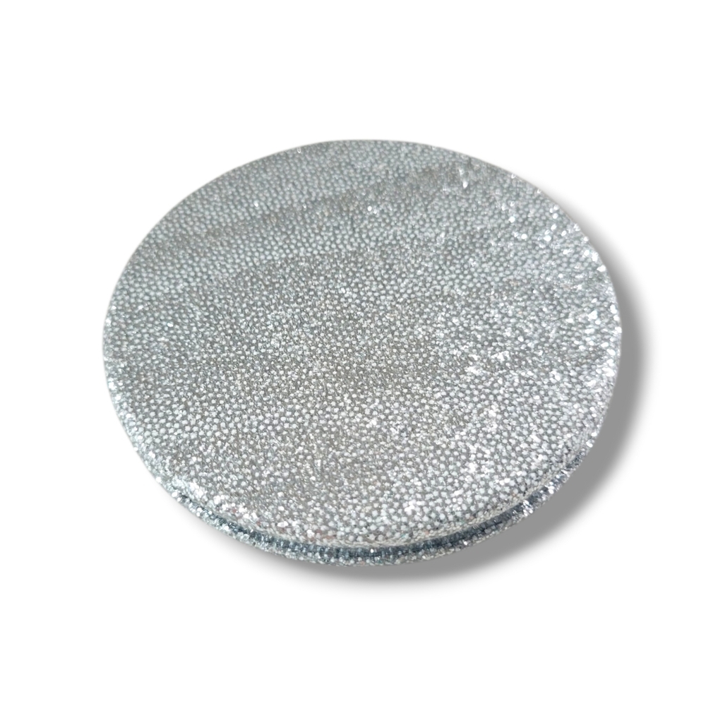 NWOT Silver Glittery Double Compact Pocket Mirror (OS) - Picture 2 of 8